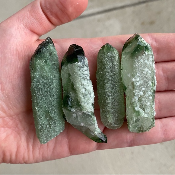 One (1) Tibetan Green Quartz Point - Picture 2 of 2